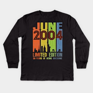 June 2004 20 Years Of Being Awesome Limited Edition Kids Long Sleeve T-Shirt